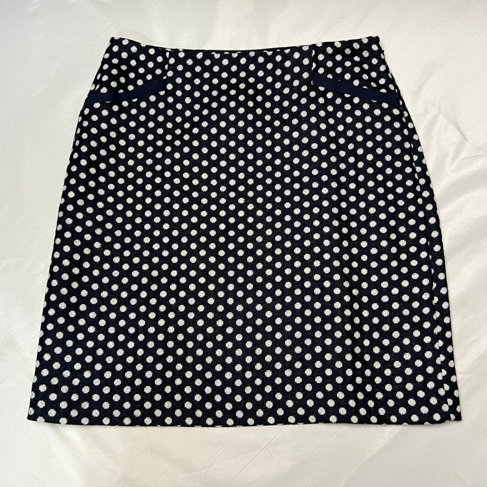 Talbots Polka Dot‎ Skirt Career Wear Business Casual Classic Wool Blend Size 4